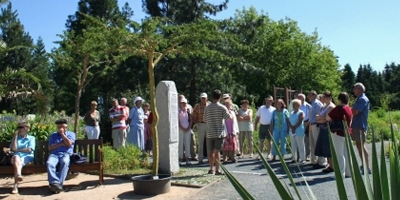 Bild einer geführten Gruppe im Ökologisch-Botanischen Garten